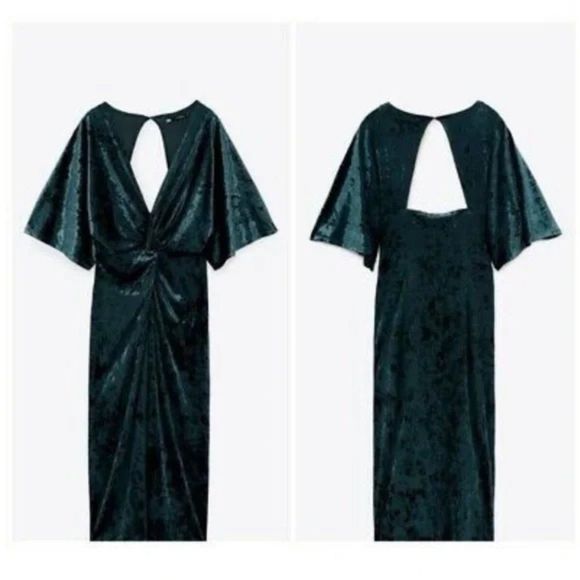 Zara Velvet Midi Dress - Picture 4 of 12